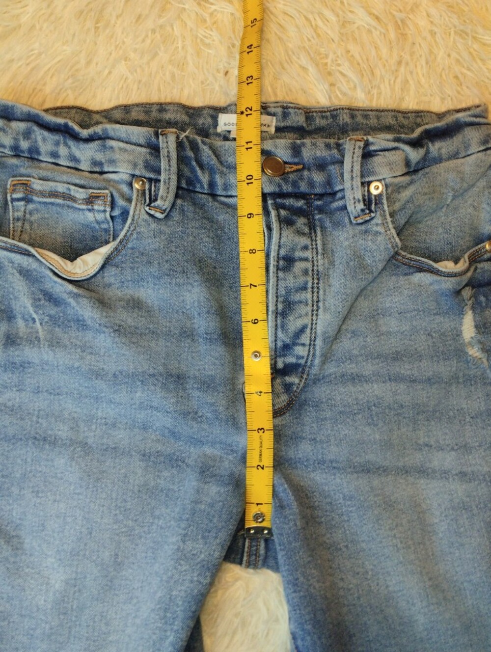 Good American Good Legs Straight Jeans Size 12/31 - Picture 10 of 11